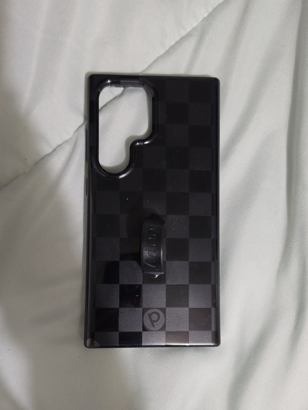 Black Checkered Loopy Case